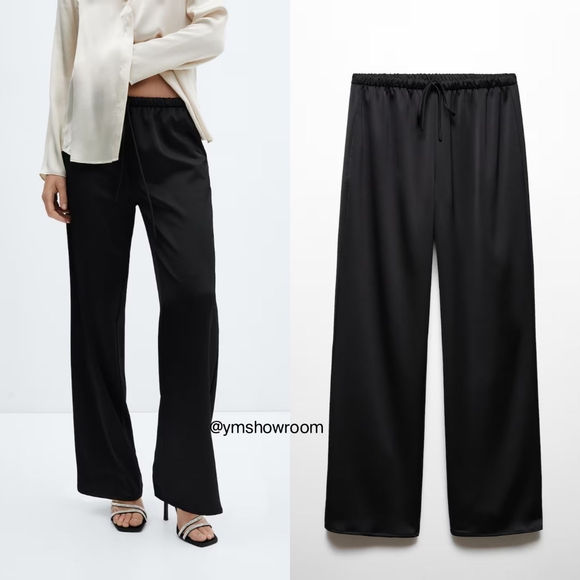 MANGO Satin pants - Picture 3 of 6